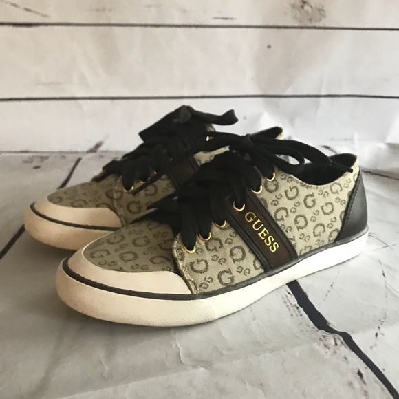 Guess Shoes - Guess G LOGO MADRAS Canvas Sneakers Size 7